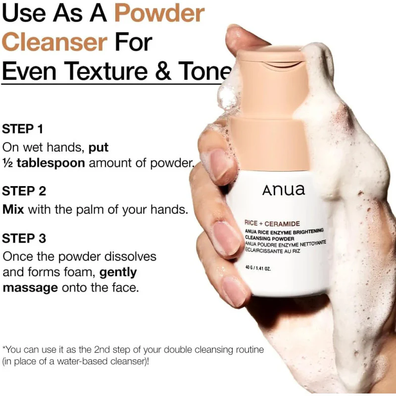 ANUA - Rice Enzyme Brightening Cleansing Powder 40g - Image 8