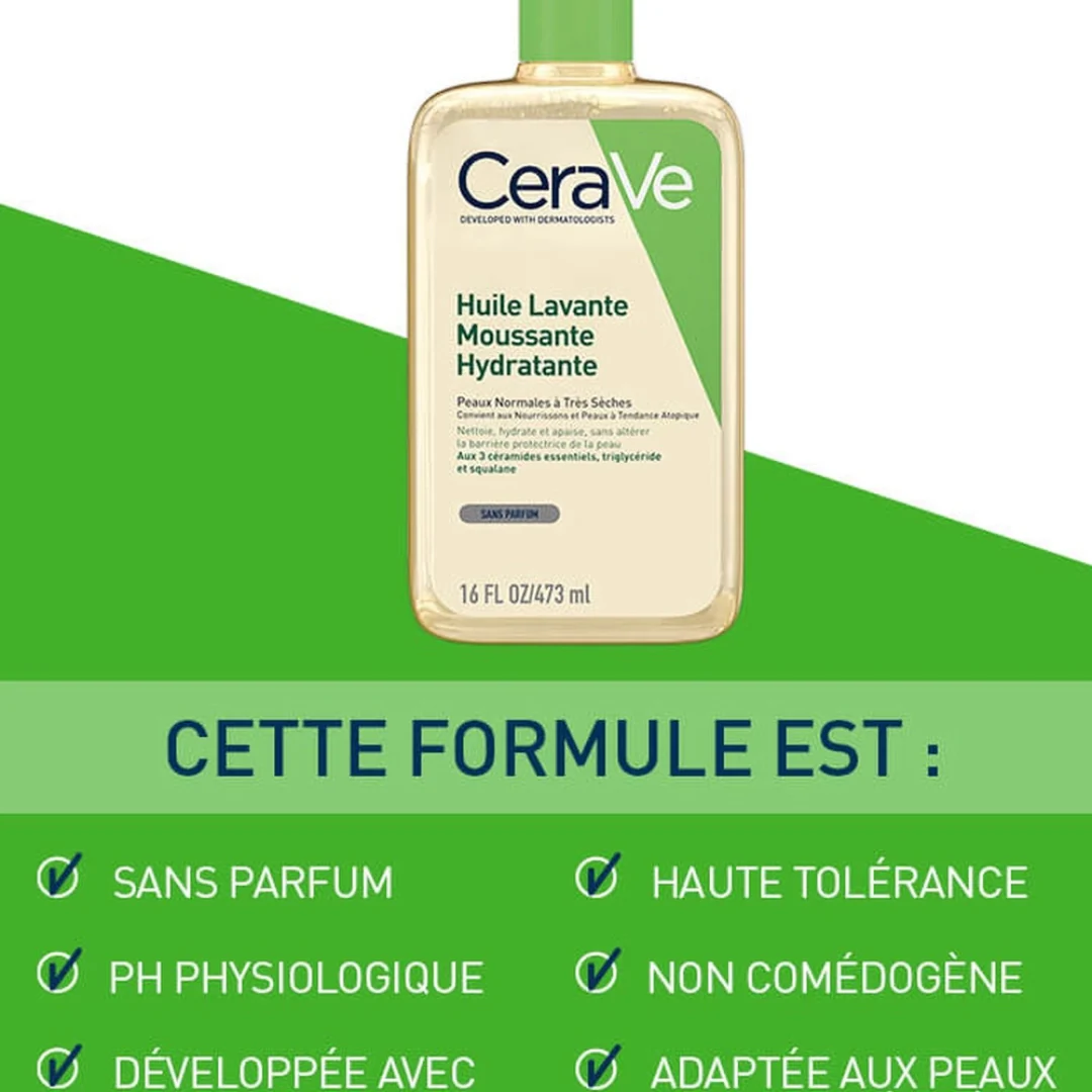 CeraVe Huile Lavante Moussante Hydratante - 473 ml - Image 4