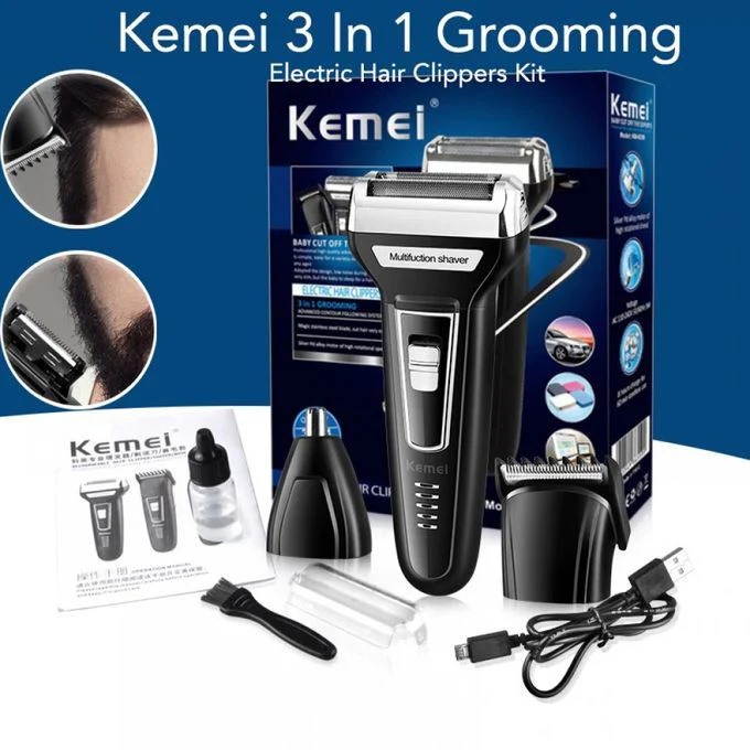 KEMEI –KM-6333 Professional Men’s 3IN1 Suit – Electric Hair Clippers - Image 3