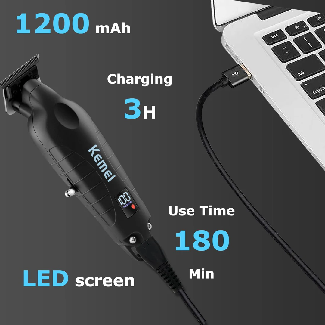 Tondeuse à Cheveux Professionnelle Sans Fil KEMEI KM-2293 - Image 5